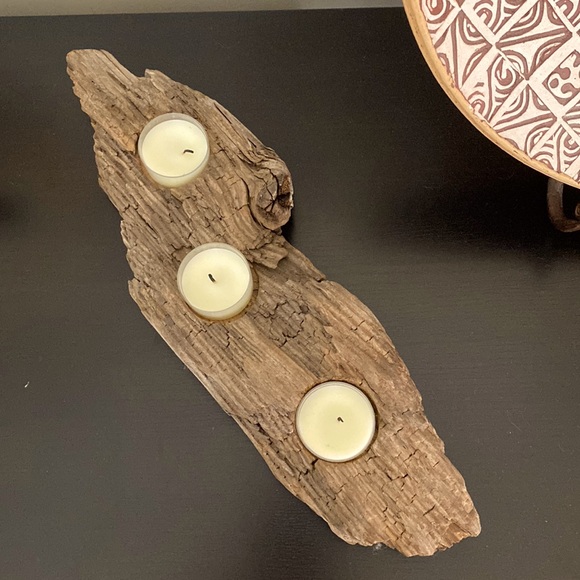 Driftwood candle holder tealight votive - Picture 2 of 6